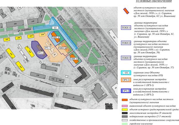 Постановление Правительства Саратовской области от 07.10.2022 N 978-П "Об утверждении зон охраны объекта культурного наследия местного (муниципального) значения "Дом жилой, 1950 г.", 1950 г., расположенного по адресу: Саратовская область, г. Саратов, пр. 50 лет Октября, 61 / ул. Вишневая"