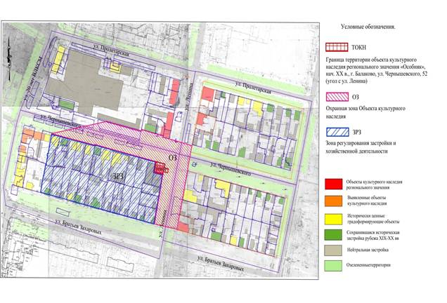 Постановление Правительства Саратовской области от 13.12.2022 N 1231-П "Об утверждении зон охраны объекта культурного наследия регионального значения "Особняк", нач. ХХ в., расположенного по адресу: Саратовская область, г. Балаково, ул. Чернышевского, 52 (угол с ул. Ленина)"