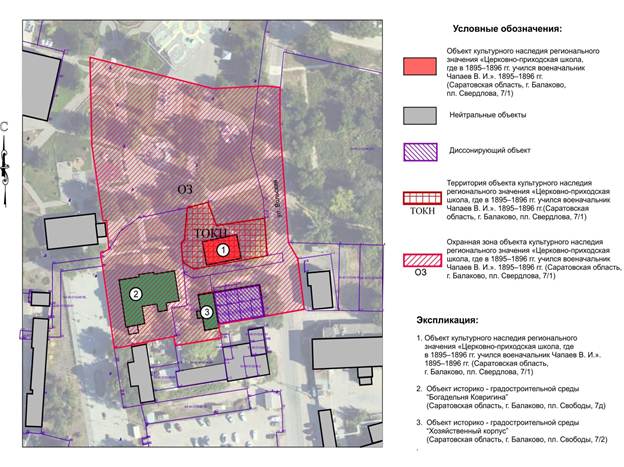 Постановление Правительства Саратовской области от 14.01.2025 N 18-П "Об утверждении зон охраны объекта культурного наследия регионального значения "Церковно-приходская школа, где в 1895-1896 гг. учился военачальник Чапаев В.И.", 1895-1896 гг., расположенного по адресу: Саратовская область, г. Балаково, пл. Свердлова, 7/1"