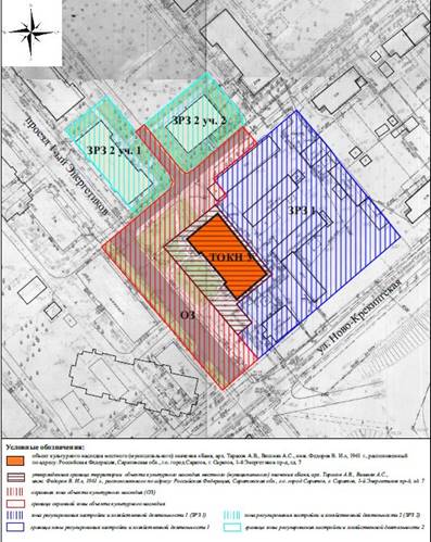 Постановление Правительства Саратовской области от 10.09.2026 N 665-П "Об утверждении зон охраны объекта культурного наследия местного (муниципального) значения "Баня, арх. Тарасов А.В., Вишняк А.С., инж. Федоров В.И.", 1961 г., расположенного по адресу: Российская Федерация, Саратовская обл., г.о. город Саратов, г. Саратов, 1-й Энергетиков пр-д, зд. 7". Рис. 1
